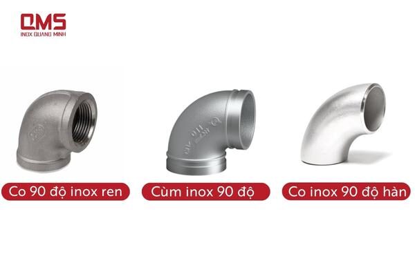 Phân loại co inox 90 độ theo phương pháp kết nối
