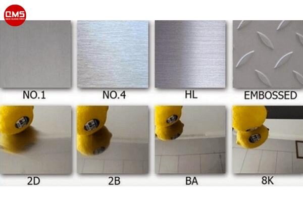 Các kiểu bề mặt của inox